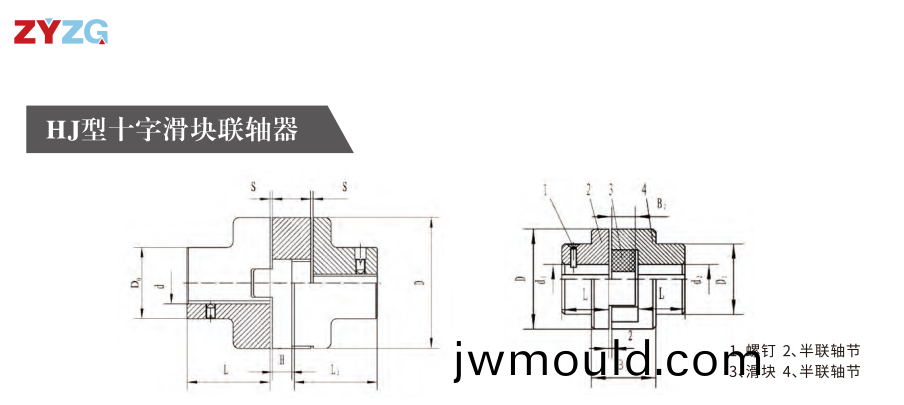 HJ型十字滑(hua)塊聯軸器
